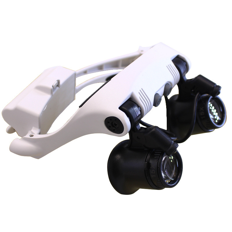 Headset Magnifying Glass LED Light