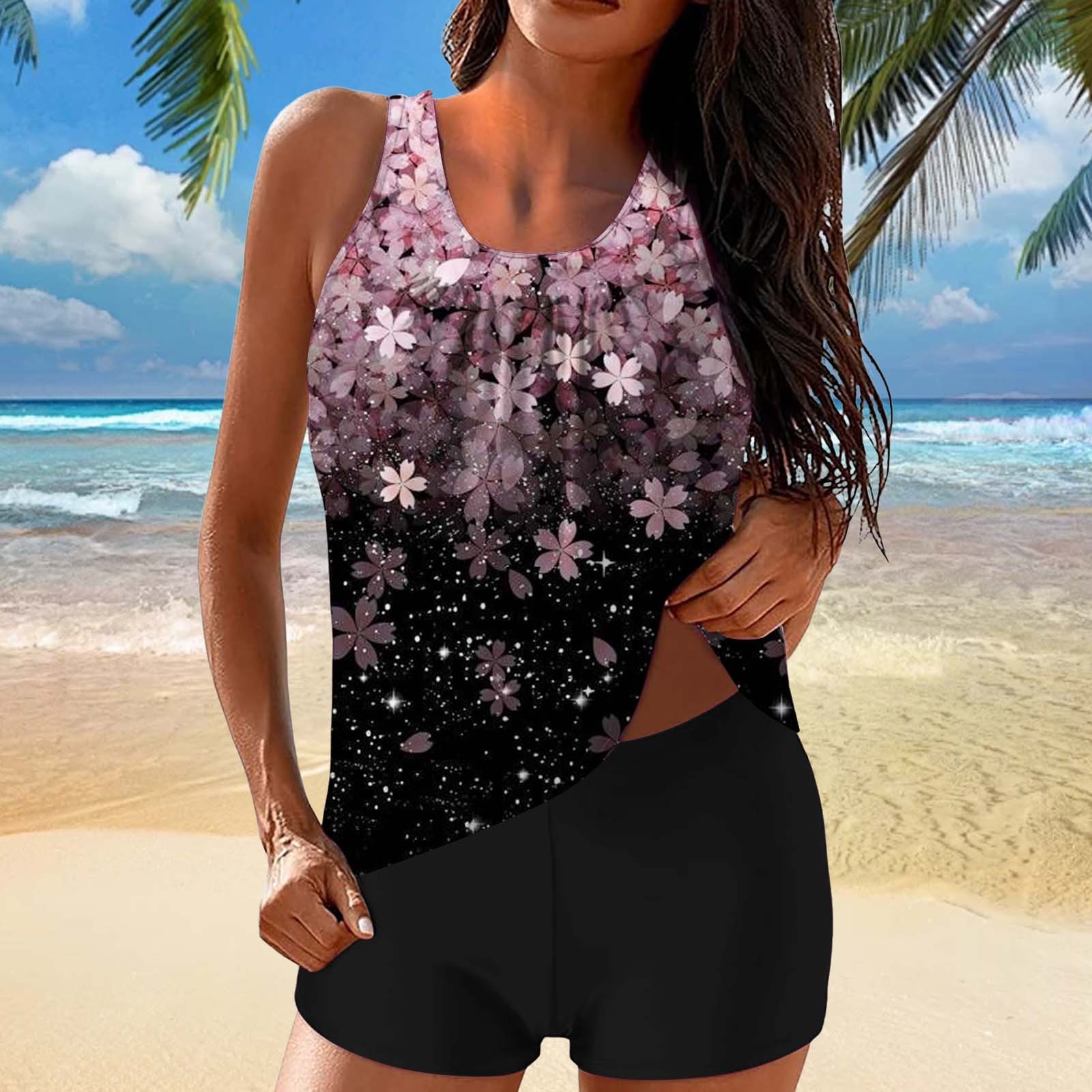 Swimsuit Women's Sexy Color Block Split Bikini High Waist Slimming Beach