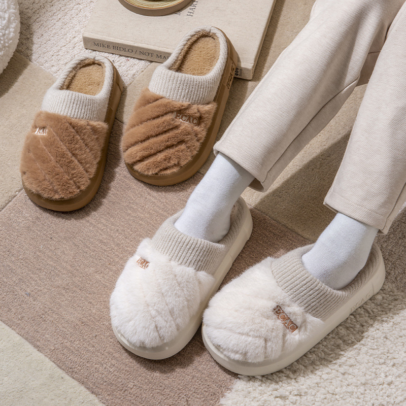 Women's Cotton Slippers Indoor Non-slip Thick-soled Cotton Slippers Cotton Slippers