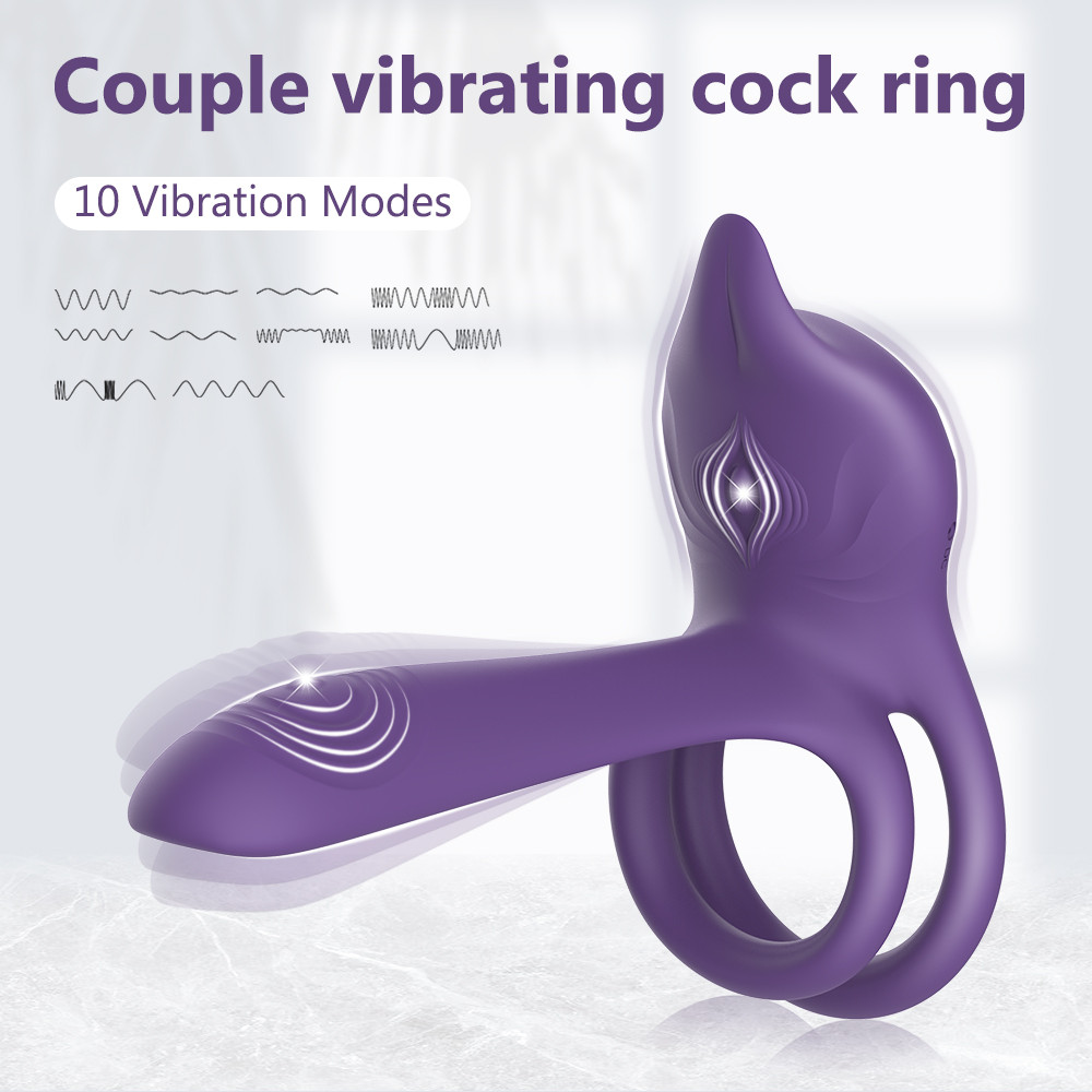 Vibrator For Couple,G Spot 2 In 1 Vibrating Cock Ring With 10 Modes, Men's Penis Vibrators Clitorals Stimulator For Women,Adult Sex Toys